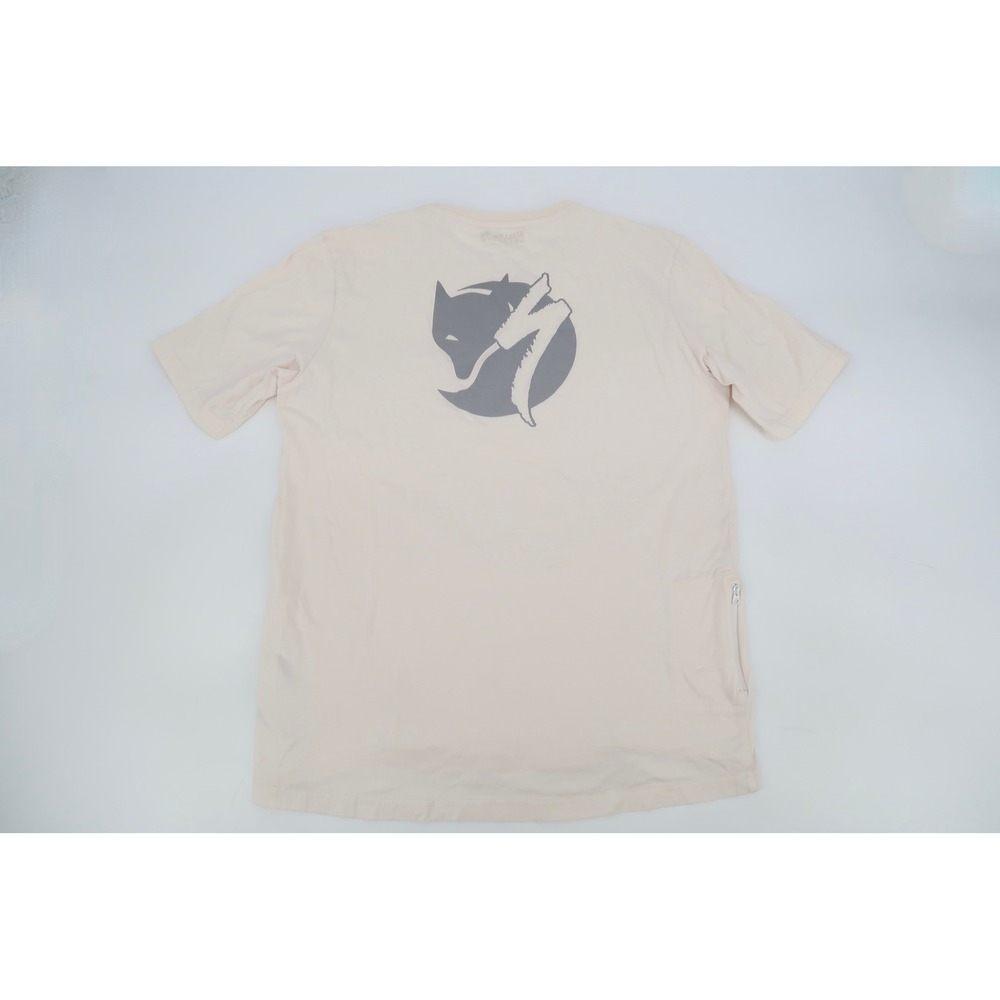Fjallraven Specialized T-Shirt Mens Large Cotton Pocket Tee Tan Cream Gorpcore